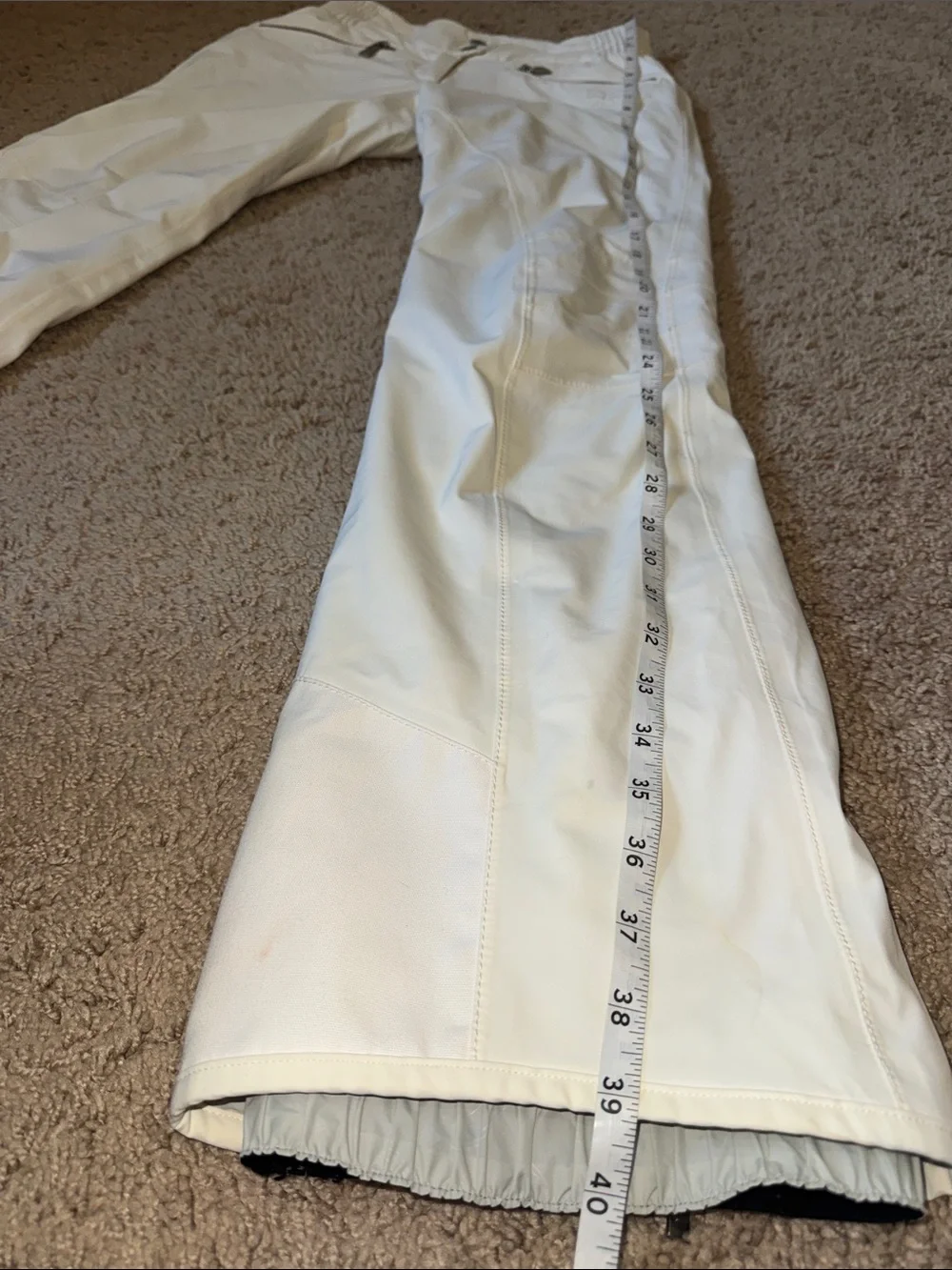 Tony Sailer Women's White Ski/Snowboard Pants with Zip Pockets size 34